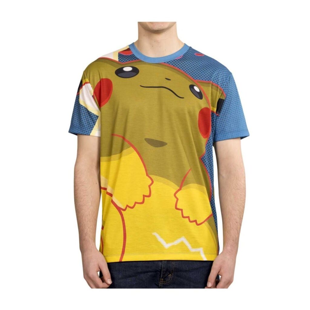 0616edf8-b709-575c-a12b-3c5db43f4429-1024x1024-1.jpg Gigantamax Pikachu Allover-Print T-Shirt – Adult - Image 1