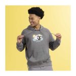 Espeon & Umbreon Summer Fun Heather Gray Fitted Pullover Hoodie – Adult - Image 3