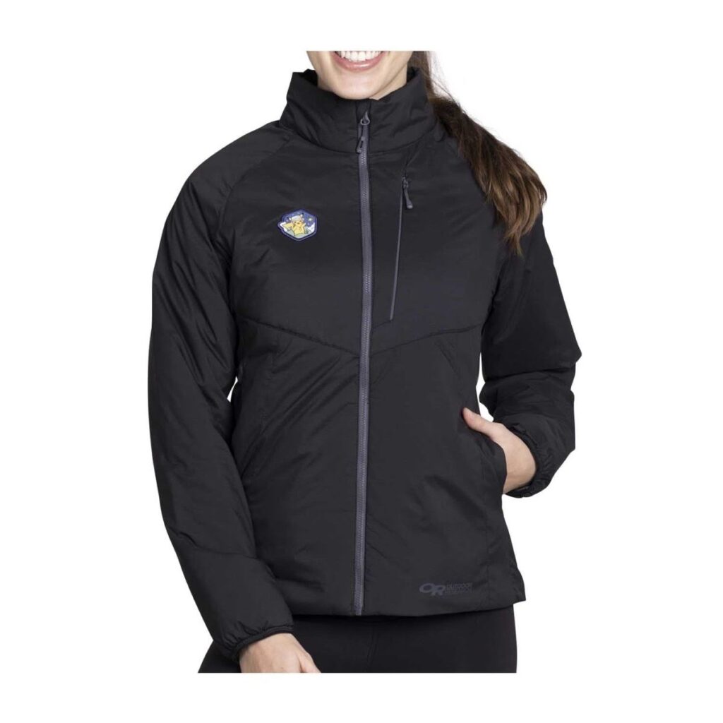 13d30491-4f7b-5df3-8a03-7ea930da7653-1024x1024-1.jpg Outdoors with Pokémon Black Insulated Jacket by Outdoor Research – Women - Image 1