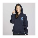 Mushroom Forest Pokémon Nature: Fall Navy Relaxed Fit Zip-Up Hoodie – Adult - Image 6