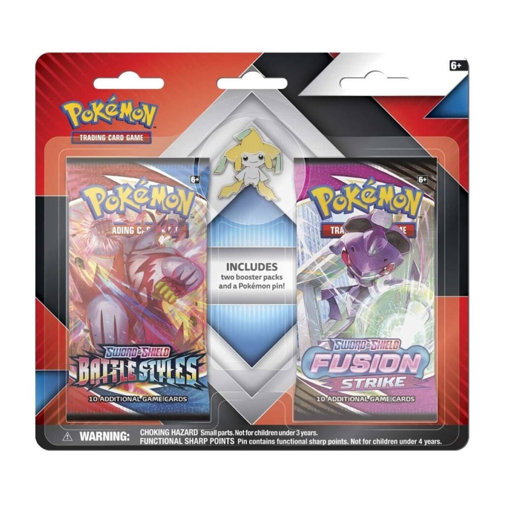 16fdd2c1-74c0-5713-b3e6-9a31356884e4-1024x1024-1.jpg Pokémon TCG: 2 Booster Packs & Jirachi Collector’s Pin - Image 1