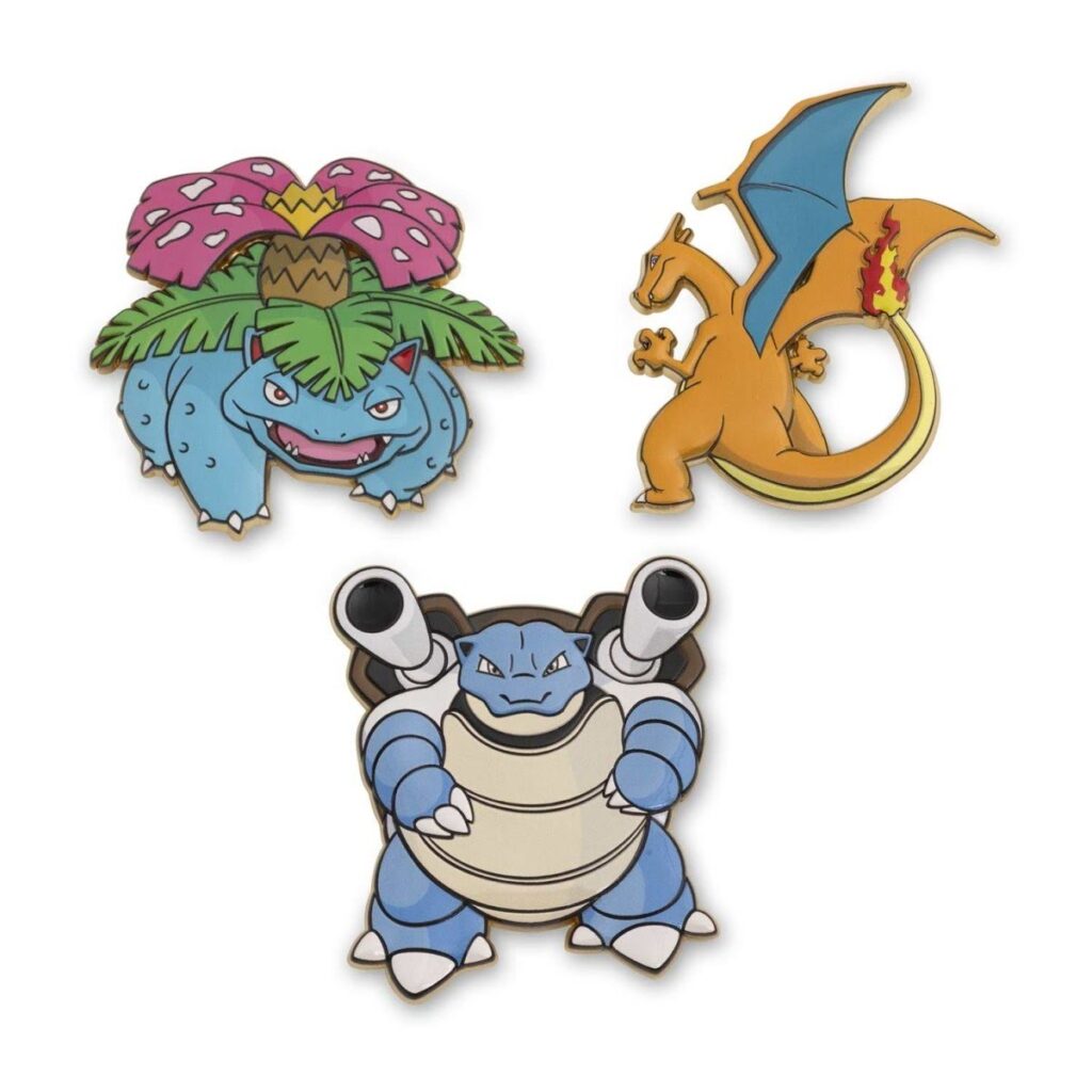 189d34d7-a4e2-56c3-96ae-c137fd6bb632-1024x1024-1.jpg Pokémon Deluxe Pins: Venusaur, Charizard & Blastoise Pin Box Set (3-Pack) - Image 1