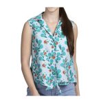 Pokémon Tropical Magikarp Light Blue Sleeveless Tropical Shirt – Women