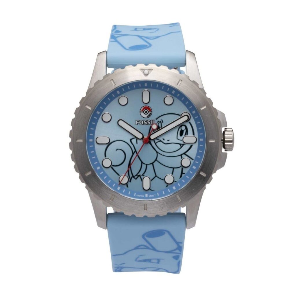 242ee014-0b6c-55ca-a589-6322a45399cf-1024x1024-1.jpg Pokémon Center × Fossil: Squirtle Blue Watch (One Size-Adult) - Image 1