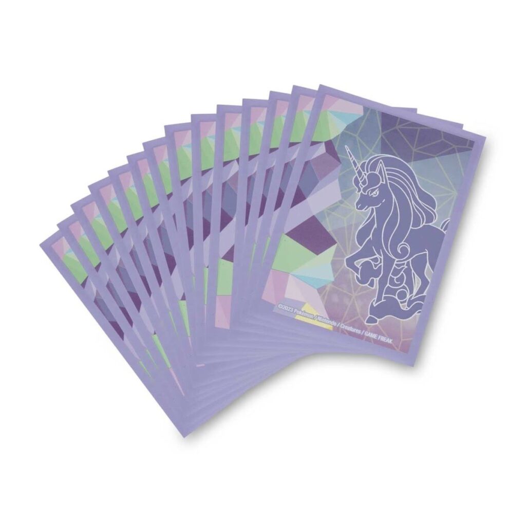 305dfecb-1b4f-515e-9dc4-31dec7b79aa0-1024x1024-1.jpg Pokémon TCG: Rapidash Flames & Fairies Galarian Rapidash Card Sleeves (65 Sleeves) - Image 1