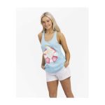 Pikachu Pokémon Summer Days Light Blue French Terry Racerback Tank Top – Women - Image 3