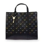 Pokémon Center × Fossil: Kanto First Partners Black Leather Carmen Shopper Bag