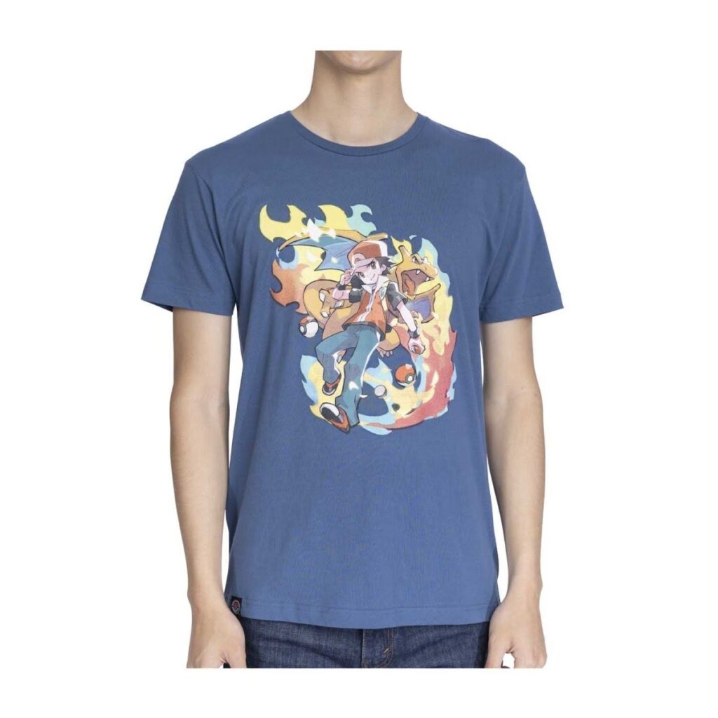 35d54433-7053-5735-a298-d46d5fdc8235-1024x1024-1.jpg Red Pokémon Trainers Indigo Relaxed Fit Crew Neck T-Shirt – Adult - Image 1