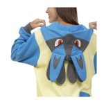 Lucario Themed French Terry Zip-Up Hoodie – Adult - Image 4