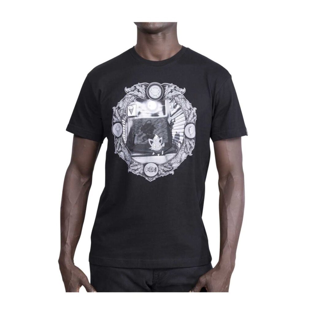 49b513da-f136-5a22-8799-74d75c23174e-1024x1024-1.jpg Zorua Pokémon Center × Vic Lee: Pokémon Scary Stories Black Relaxed Fit Crew Neck T-Shirt – Adult - Image 1