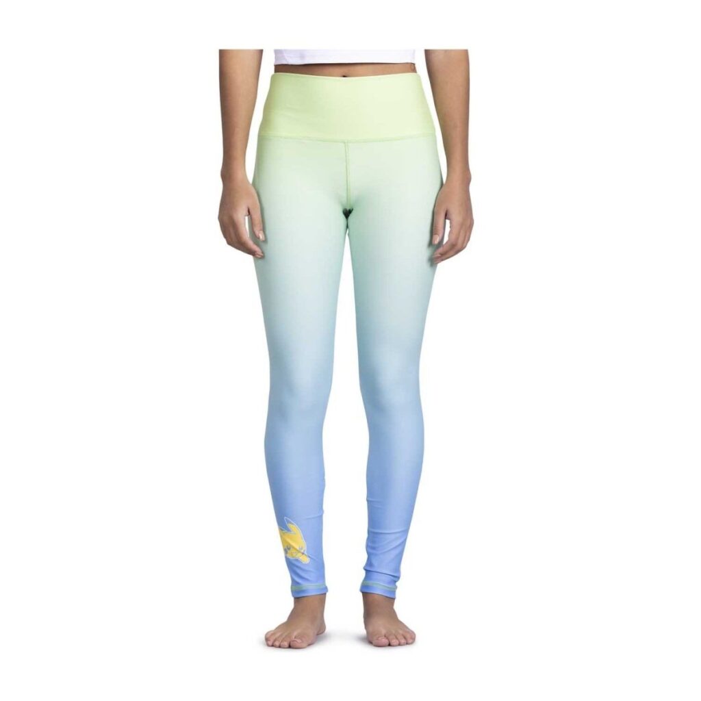 4dabbd50-c898-55cb-a951-0d85325697db-1024x1024-1.jpg Pikachu Pokémon Active Green & Blue Leggings – Women - Image 1