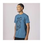 Pikachu, Shiinotic & Friends Pokémon Nature: Fall Blue Relaxed Fit Crew Neck T-Shirt – Adult - Image 3