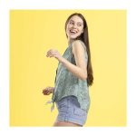 Pokémon Tropical Jungle Green Sleeveless Tropical Shirt – Women - Image 3