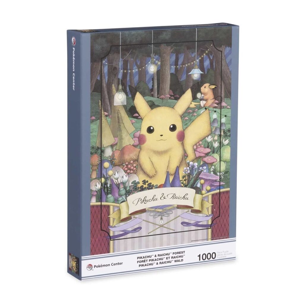50ddcdb1-e6d7-5645-b073-5c6ef9fb8065-1024x1024-1.jpg Pikachu & Raichu Forest Puzzle (1,000 Pieces) - Image 1