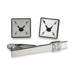 Pikachu Classics Silhouette Solid Cuff Links & Tie Bar Set - Image 2