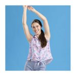 Pokémon Tropical Sunny Seas Purple Sleeveless Tropical Shirt – Women - Image 3