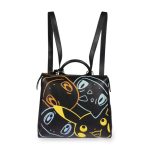 Pokémon Center × Fossil: Kanto First Partners Black Leather Parker Convertible Small Backpack