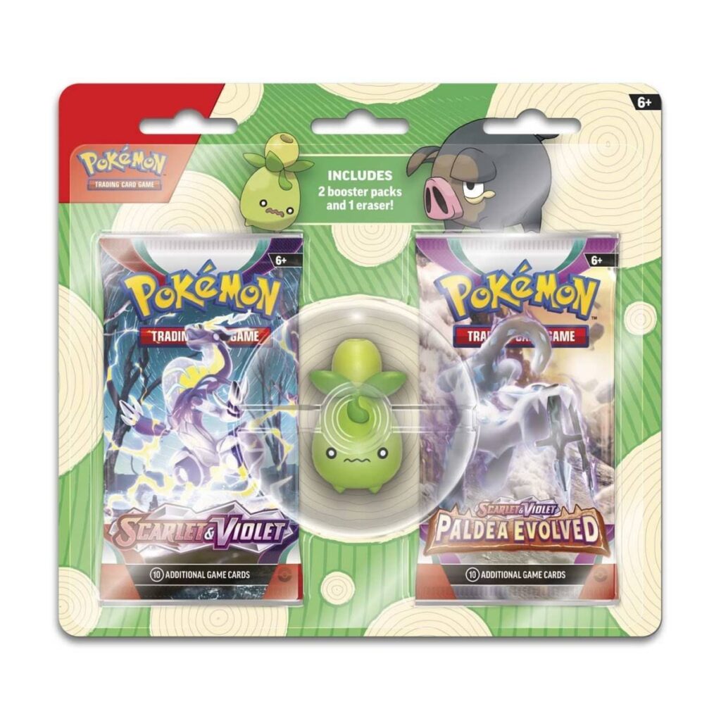 646881fb-c83c-58ca-8d14-9eb9cb82fbf1-1024x1024-1.jpg Pokémon TCG: 2 Booster Packs & Smoliv Eraser - Image 1