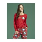 Snorlax Restful in Red Scoop Neck Long-Sleeve T-Shirt – Women - Image 6