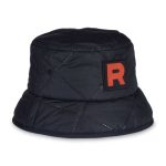 Team Rocket HQ Collection Black Quilted Bucket Hat (One Size-Adult) - Image 3