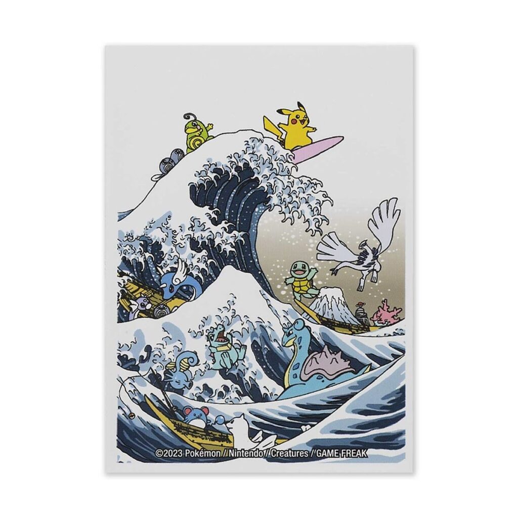 7be0fc58-bd4b-5d19-b482-d1c94bf67230-1024x1024-1.jpg Pokémon TCG: Great Wave Pikachu & Friends Card Sleeves (65 Sleeves) - Image 1