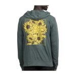 Pikachu & Sunflora Pokémon Nature: Spring Green Sueded Lightweight Zip-Up Hoodie – Adult - Image 2