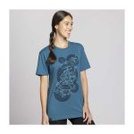Pikachu, Shiinotic & Friends Pokémon Nature: Fall Blue Relaxed Fit Crew Neck T-Shirt – Adult - Image 6