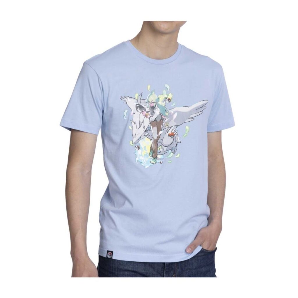 8c19d0db-81c9-53fb-9d4f-c5bed3399729-1024x1024-1.jpg N Pokémon Trainers Light Blue Relaxed Fit Crew Neck T-Shirt – Adult - Image 1