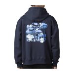 Mushroom Forest Pokémon Nature: Fall Navy Relaxed Fit Zip-Up Hoodie – Adult - Image 2