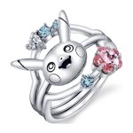 Pokémon Center × RockLove: Pikachu Sterling Silver Stacking Rings (Set of 3) - Image 2