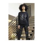 Pikachu & Yamper Electric Pals Black Sleep Pants – Women - Image 6