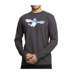 Lugia Pokémon Take Flight Black Fitted Long-Sleeve T-Shirt – Adult