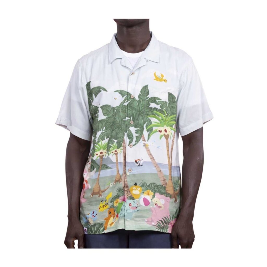 9a973eae-f196-5b50-acbe-ecb4961283d7-1024x1024-1.jpg Pokémon Tropical Party Tropical Shirt – Adult - Image 1