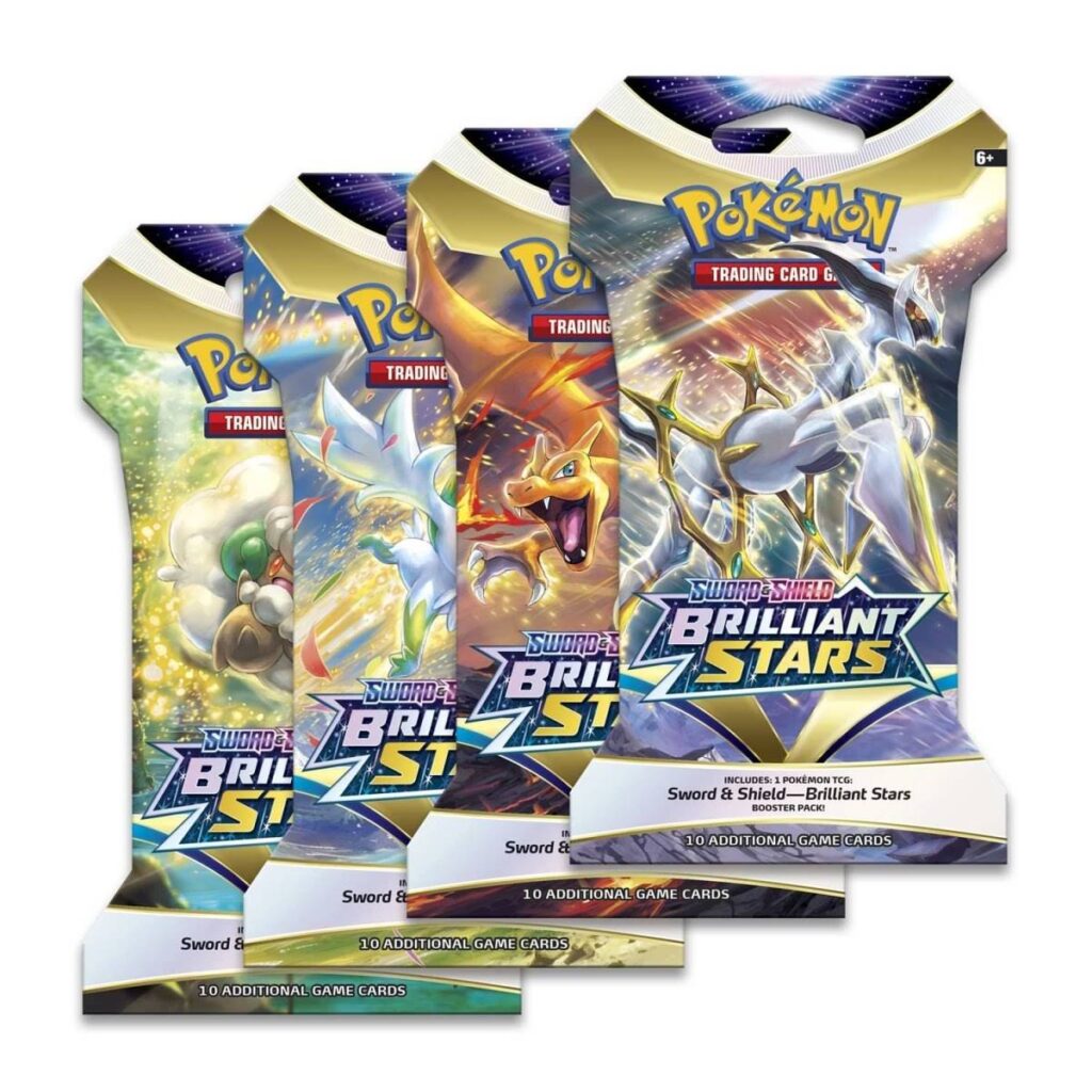 a0755738-7d33-5163-9add-2ed9d6a37873-1024x1024-1.jpg Pokémon TCG: Sword & Shield-Brilliant Stars Sleeved Booster Pack (10 Cards) - Image 1