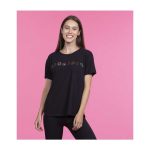 Kanto Gym Badge Black Relaxed Fit Crew Neck T-Shirt – Women - Image 7