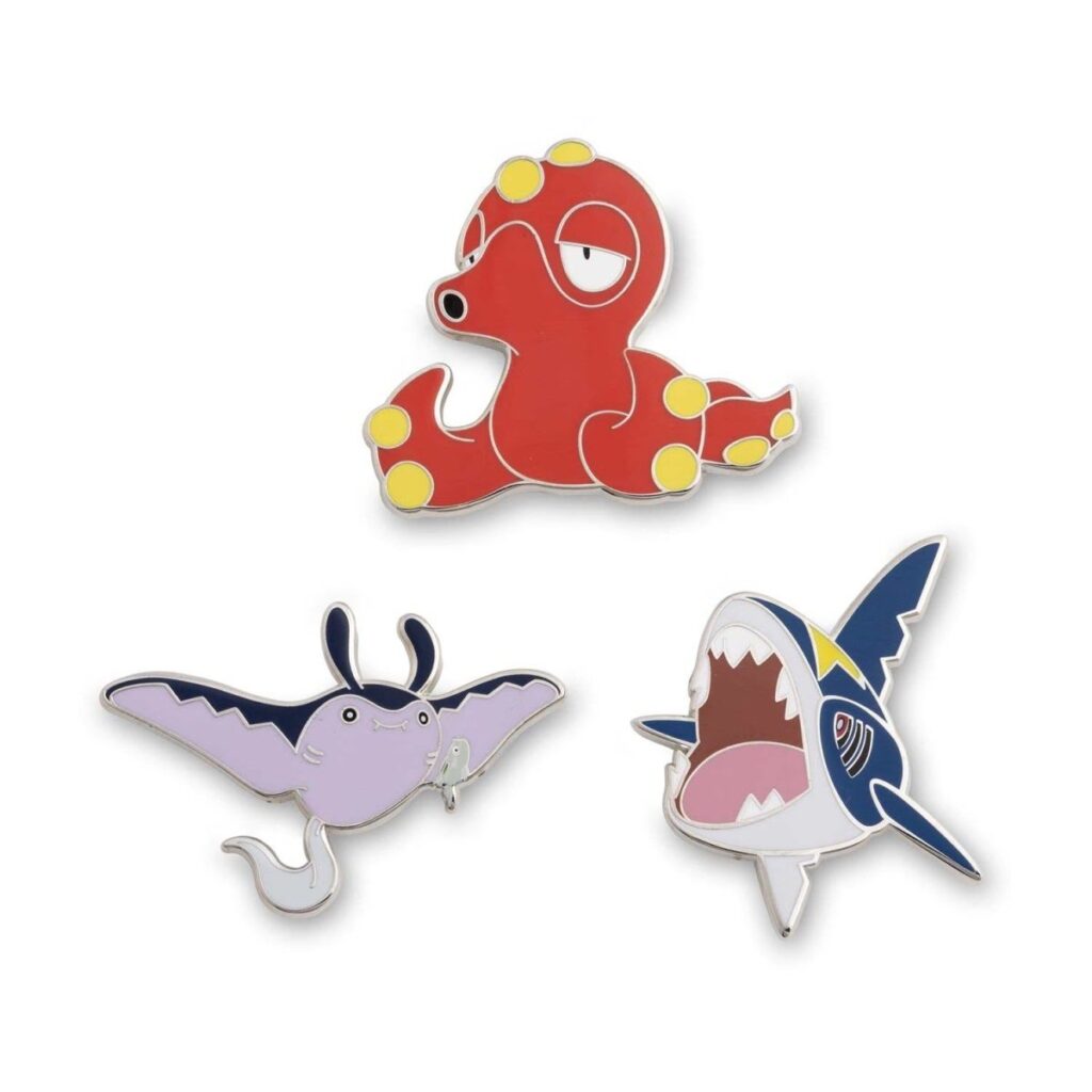 b3b10b07-77e3-5e08-90e2-ee02a8de2f2d-1024x1024-1.jpg Octillery, Mantine & Sharpedo Pokémon Pins (3-Pack) - Image 1