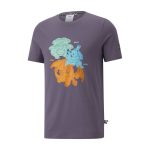 PUMA × Pokémon: Venusaur, Charizard & Blastoise Purple Charcoal Jersey T-Shirt – Adult
