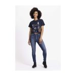 Pikachu Neon Pokémon Active Navy, Pink & Orange Oversize Crew Neck Crop Top – Women - Image 3