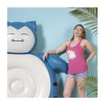 Snorlax Sunset Pink Fitted Racerback Tank Top – Women - Image 5