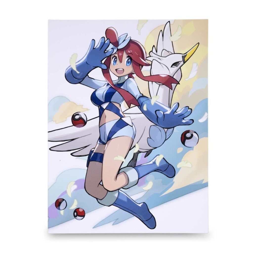 bb3eae2e-d2c8-5b54-9292-3b670f720f2f-1024x1024-1.jpg Pokémon Trainers: Skyla Canvas Wall Art - Image 1