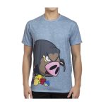 Lechonk & Berries Blue Allover-Print Relaxed Fit Crew Neck T-Shirt – Adult