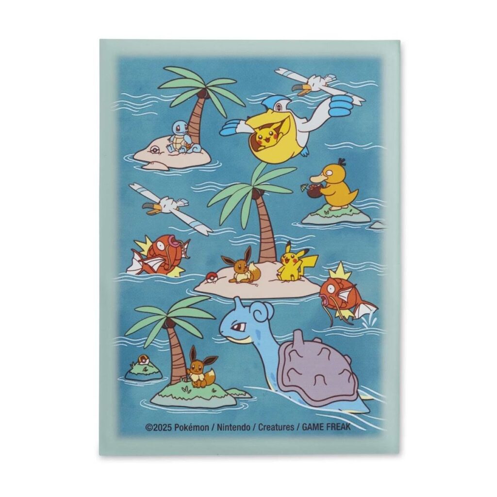 c163e120-0ae7-5500-9976-1be6b062210c-1024x1024-1.jpg Pokémon TCG: Pokémon Sunny Sea Card Sleeves (65 Sleeves) - Image 1