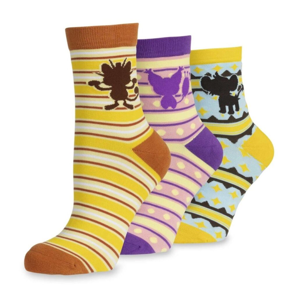 c6e6c5c1-102b-5b2d-86aa-e6f3bf0c2913-1024x1024-1.jpg Meowth, Skitty & Shinx Ankle Socks (3 Pairs) (One Size-Adult) - Image 1
