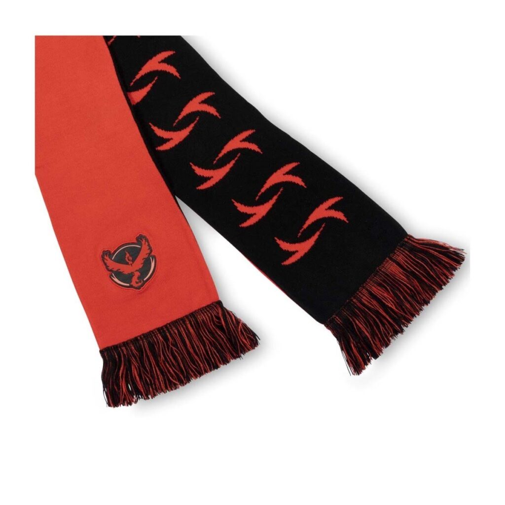 cb2c4572-657d-5e0f-869c-88acb5c8a779-1024x1024-1.jpg Pokémon GO Teams: Team Valor Red & Black Knit Scarf (One Size-Adult) - Image 1