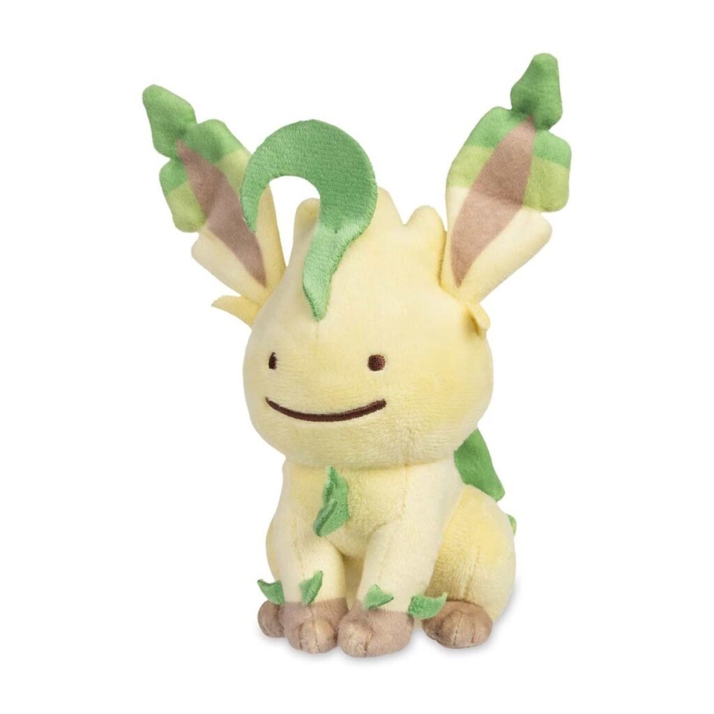 cfc3c731-f7eb-5730-9d8a-7660c0d1f98b-1024x1024-1.jpg Ditto As Leafeon Plush – 7 ½ In. - Image 1