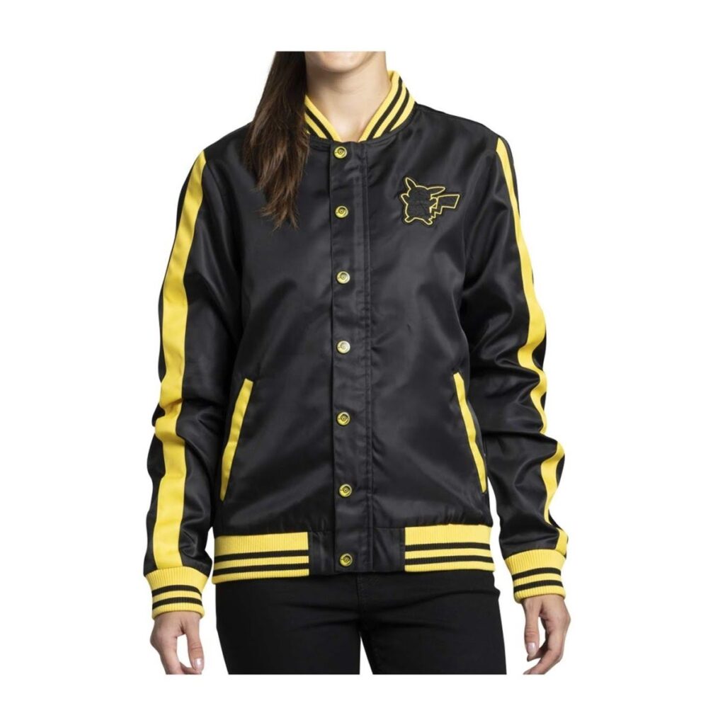 d065997f-cf34-5aef-babd-13b598835862-1024x1024-1.jpg Pikachu Pokémon Jackets Black Snap-Down Jacket – Adult - Image 1