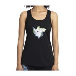 Pikachu Neon Pokémon Active Black, Green & Blue Performance Tank Top – Women