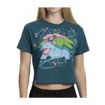 Mega Venusaur Green Crop T-Shirt – Women