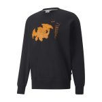 PUMA × Pokémon: Charizard Puma Black Fleece Relaxed Fit Crew Neck Sweatshirt – Adult