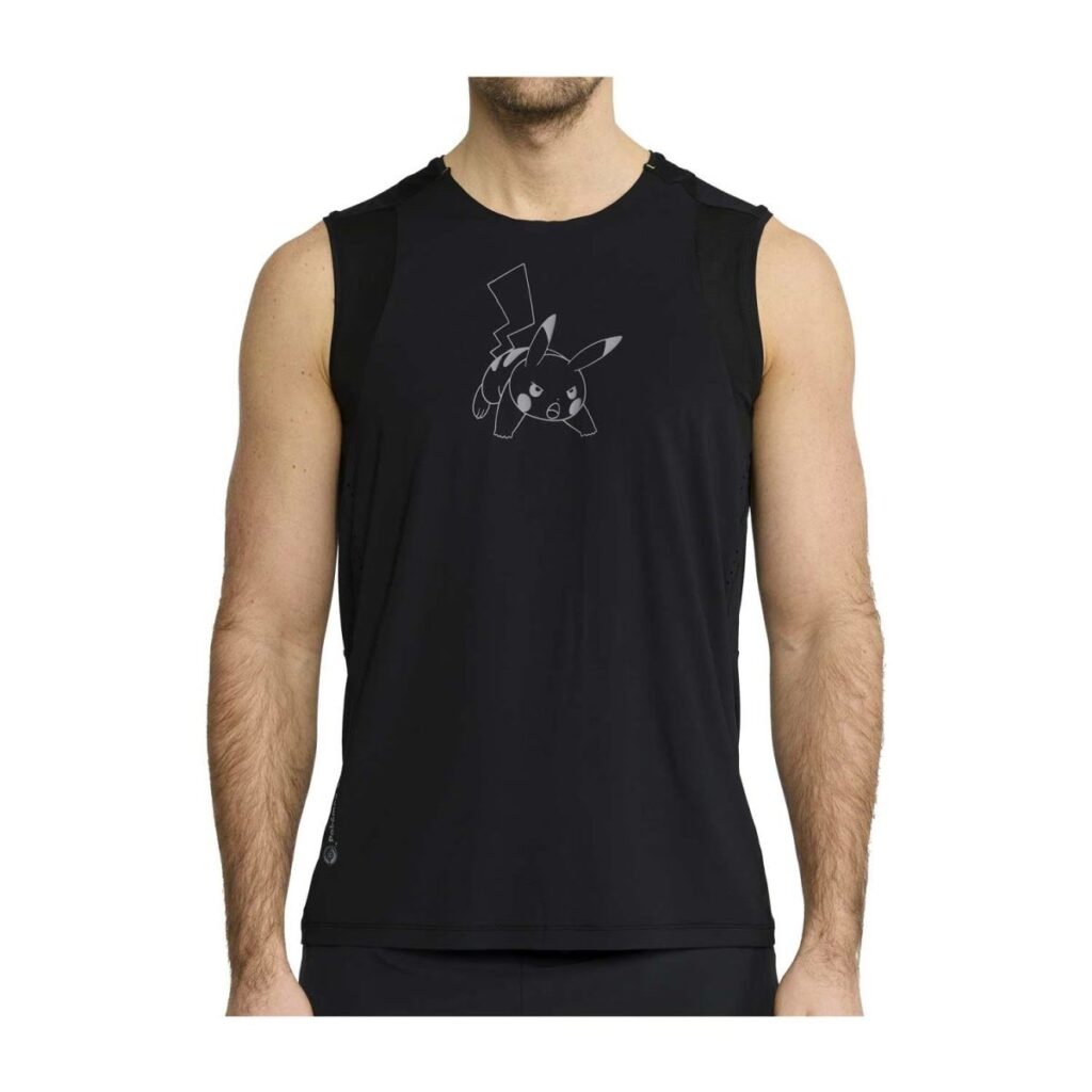 e5679c96-6545-5fc8-bfae-a89b3b7661f9-1024x1024-1.jpg Pokémon Center × Craft: Pikachu Black Sleeveless T-Shirt – Men - Image 1